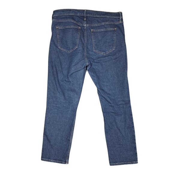 Gap Womens Vintage Slim Mid Rise Jeans Ankle Blue Straight Leg Stretch Sz 32/14 - Picture 2 of 5